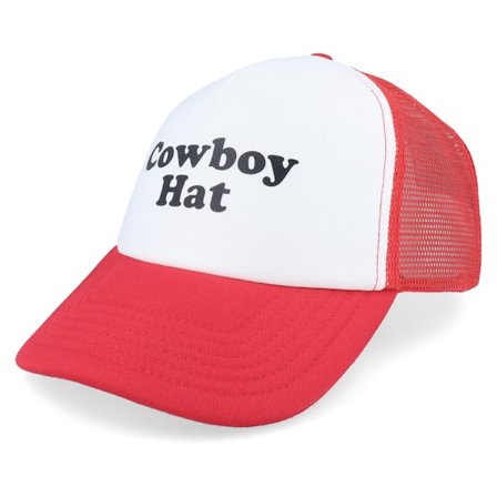 Iconic - Punainen trucker Lippis - Cowboy Hat Foam Classic Red/White Vintage Trucker @ Hatstore