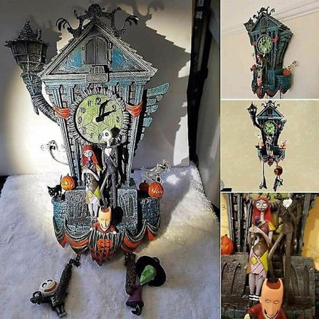 The Nightmare Before Christmas Cuckoo Väggklocka Halloween Väggklocka Dekor Ny