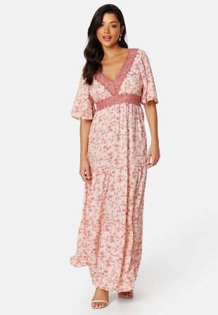 Happy Holly Emilia Dress Light pink / Floral Klær