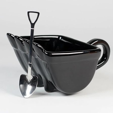 1 Styck 3D Grävmaskin hink Modell Cafe Kaffe Mugg Med Spade Spade