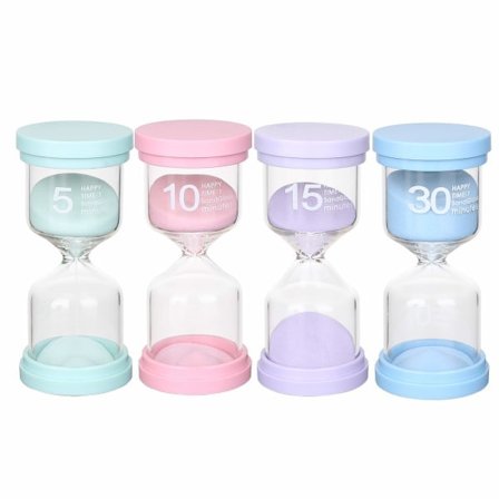 Timglas 4 färger 5 min / 10 minuter / 15 minuter / 30 minuter