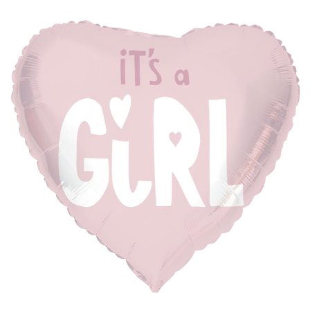 Folieballon Hjerte It's a Girl