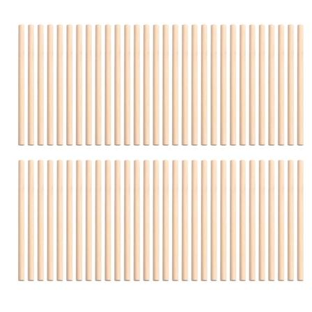 100 stk Tre Runde Rundstav Staver Håndverkspinner For Trearbeid DIY Bygging Modell Leke Modellproduksjon Materialer (10 X 0,5 cm)