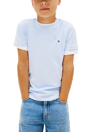 Tommy Hilfiger Essential Cotton Tee S/S T-shirts & toppar Herr Blå 140