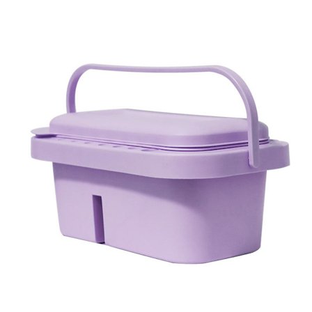 3-i-1 Kunstnerpensel Vaskebalje Med Holder Paletter Håndtag (Lilla)