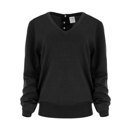 Maicazz Trui V-Hals Beritt Fa22.70.211 Black , Zwart , Dames , Maat: L