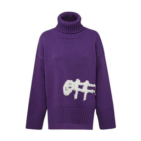 Off White, Turtlenecks Fioletowy, Kobieta, Rozmiar: XS