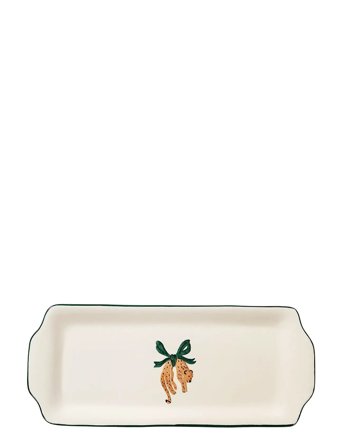 Anna + Nina Hanging Leopard Serving Platter - Cream - 17X40CM