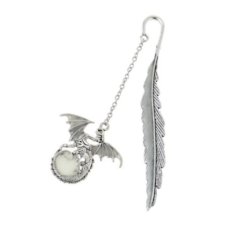 Glow In The Dark lysende bogmærke til Creative Feather Dragon Bookmark Label