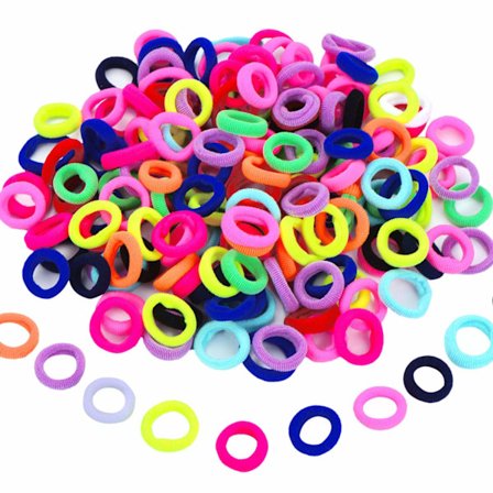 100 st elastiska hårband Mini hårband Små gummiband Färgade flickor Hårhållare för baby barn