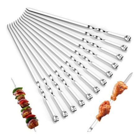 20st Grillspett i Rostfritt Stål - Doner Kebabspett - Återanvändbara