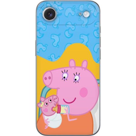 Kompatibelt Mobildeksel til Apple iPhone 17 Air Peppa Gris familie motiv med mor gris, far gris og venner, fargerikt tegnet barnebilde