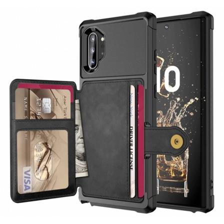 Note 10 Plus Stöttåligt Premium Skal 4-fack Solid V3 Svart
