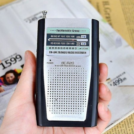 Bærbar Radio Mini AM FM Teleskopantenne Lomme