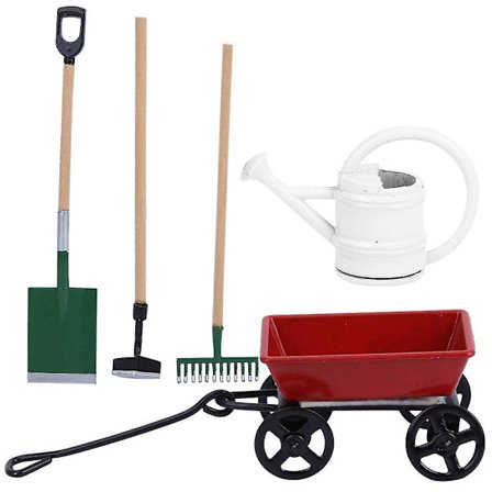 Miniatyr hagearbeid boks landbruksverktøy modell for 1/12 dukkehus hagedekor tilbehør