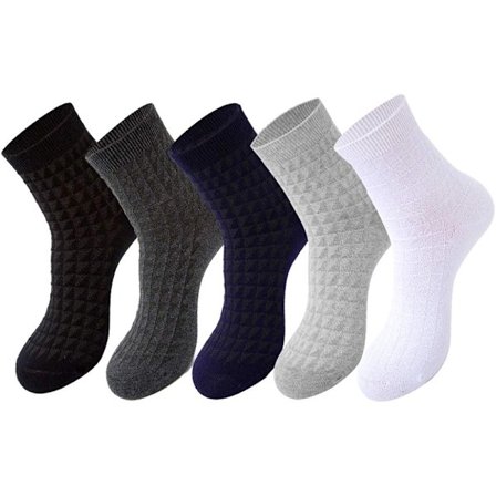 100% Bomullsstrumpor för Män, Kvartslängd, Anti-Luktfritt, 5-pack