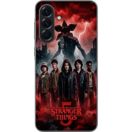 Kompatibel Mobilcover til Samsung Galaxy A56 Mørk Stranger Things-inspireret fantasyillustration med torden, dramatisk himmel og intens uhyggelig stem