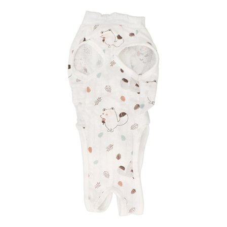 Katte Restitutionsdragt - Åndbar bomuldskropsindpakning til katte og hunde - Raccoon M