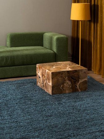 Shaggy Rug Small Aris - Teal 100X160 Scandinavian Style