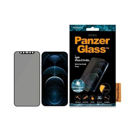 PanzerGlass iPhone 12 Pro Max Privacy Härdat Glas Skärmskydd Microfracture