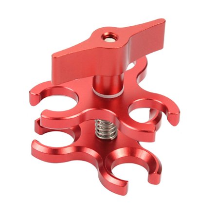 Dykljus Arm Ball Fixtur för Butterfly Clip Triple Clamp Mount Adapter