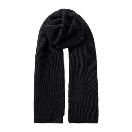 Wera Plisserad scarf CARA Halsdukar & scarves Svart ONESIZE