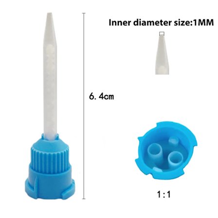 50 stk./lot Dental Blandingsspidser Aftryksmaterialer Laboratorium Tandprotese Lab Farverør Engangs Silikonegummi