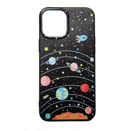 Iphone 12 Pro Max Skal Med Rymdtema, Solsystemet. Svart