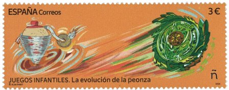 Spanien - Børnelege: Snurretop og Beyblade - Postfrisk frimærke
