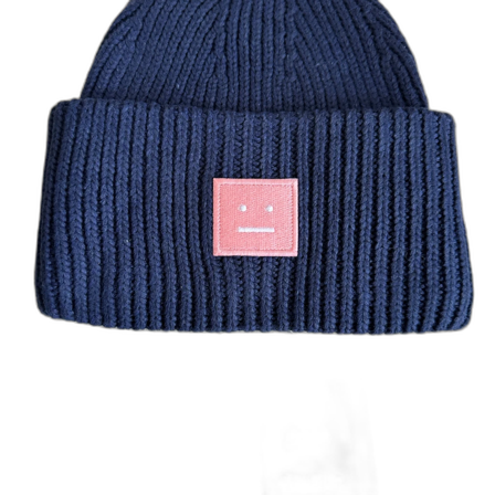 Mörkblå Acne Studios mössa i ull