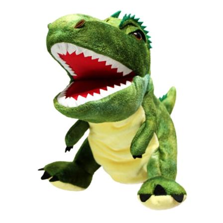 Plys dinosaurhånddukkehistorie fortæller pædagogisk hånddukke til forældrebørn Interaktiv familieaktivitet Festrekvisitter