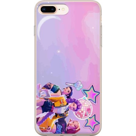 Kompatibel Mobilcover til Apple iPhone 7 Plus Futuristiske popidoler i neonfarver med discoelementer, stjerner og pastelfarvet rumhimmel.