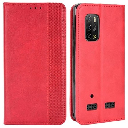 Bofink Vintage läder Ulefone Armor X10 / Ulefone Armor X10 Pro fodral - Röd
