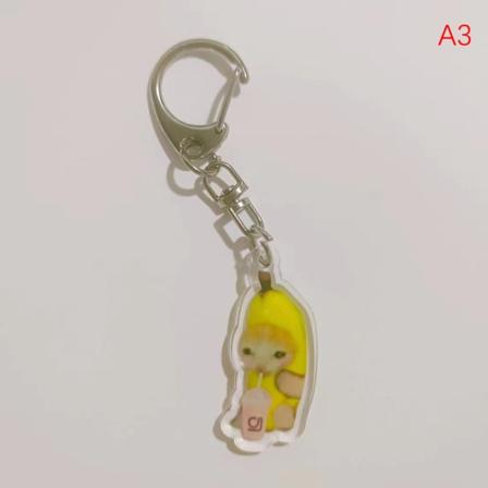 2023 Crying Banana Cat Nyckelring Bilnyckelring Kawaii Student Gif A3