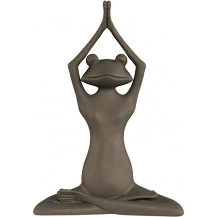 Groda Staty Utomhus Heminredning, Meditationsgroda Trädgårdsstaty, Yoga Groda Djurstaty Zen Art Figurin