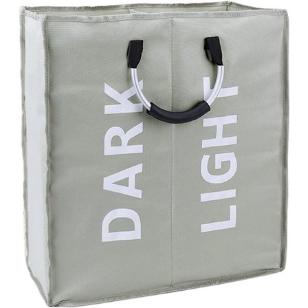 Hopfällbar tvättkorg 2 fack Stor tvättkorg Vatten