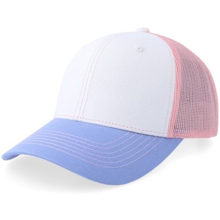 Equip - White trucker Gorra - White/Pink/Sky Blue Trucker @ Hatstore