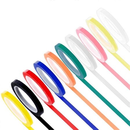 10 Ruller Autoklavtape - Steriliseringstape, 0,6 cm Bredde 550 cm Lengde Instrumentidentifikasjonstape 10 Farger