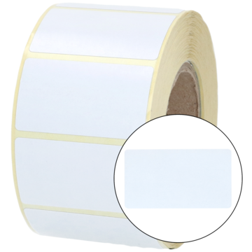 Teipetikett 25x45mm hvit