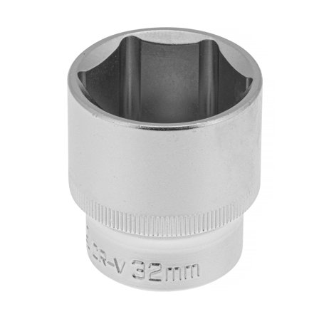 PELA 562404 Hylsa drivstorlek 1/2", 6-kant, kort 32 mm, Handverktyg