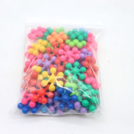 Barn Plast Flerfärgad Snöflinga Montering Byggklossar Pedagogiska Leksaker