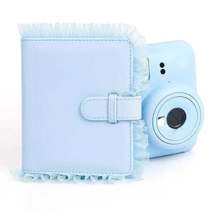 Mini-filmikuva-albumi 64 taskua Universaali Polaroid Mini12 11 9 8 välittömälle kameralle 3 tuuman kuvalle Nimi kortinpidin Sininen