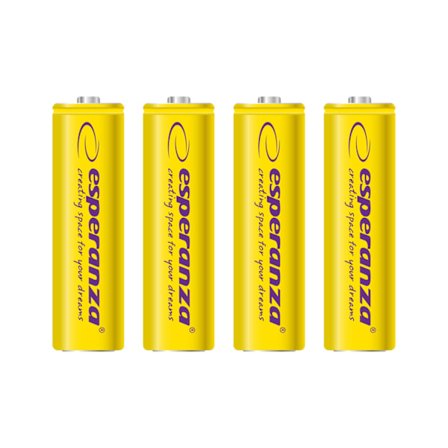 Esperanza ladattavat akut Ni-Mh Aa 2000Mah 4kpl. Keltainen