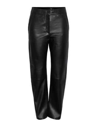 Yasline Hmw Leather Pant Noos Bottoms Trousers Leather Leggings-Byxor Black YAS