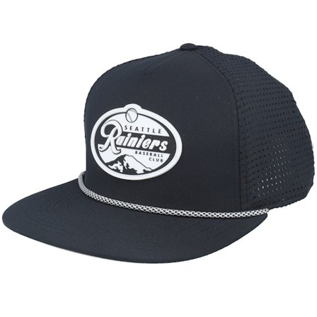 American Needle - MiLB Svart snapback Caps - Seattle Rainers Buxton Pro Black Perforated A-Frame Snapback @ Hatstore