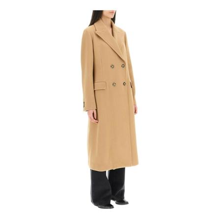 Msgm Double-Breasted Coats inbo, Dame Uldfrakker