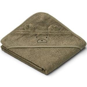 Liewood Mr Bear/Khaki Albert Hooded Towel One Size - Textile - One size - Brown