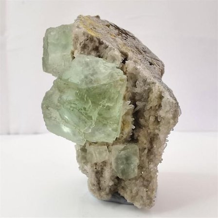 142g Naturlig Grøn Fluorit Calcit Mineralprøve