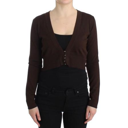 Roberto Cavalli, cropped cardigan Bruin, Dames, Maat:S