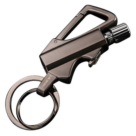 Fyrstikk Brannstarter Nøkkelring Flaskeåpner, Permanent Metall Fyrstikk Parafin Etterfyllbar Flint